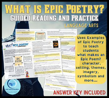 Preview of What is Epic Poetry?  Guided Reading and Practice Packet