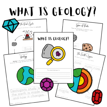 Preview of What is Geology? • Earth Sciences • Guided Writing • Earth's Layers • Rock Cycle