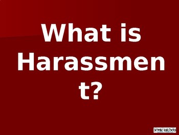 Preview of What is Harassment (Bullying) PowerPoint