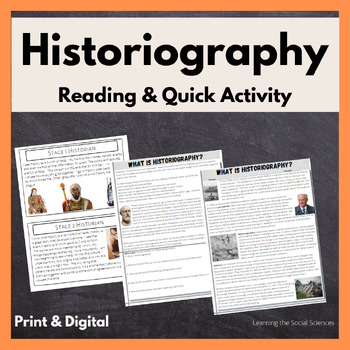 Preview of What is Historiography Reading with Activity - Print & Digital