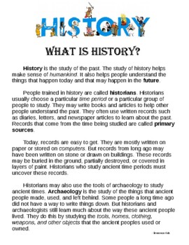 Preview of What is History? Intro + Definition of History