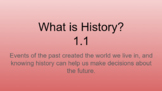 What is History?- McGraw Hill Fill in The Blanks PowerPoin