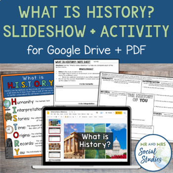 Preview of What is History Slideshow and Activity for Google Drive and PDF