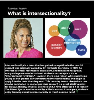 Preview of What is Intersectionality? Two day interactive lesson plan (remote or in-person)