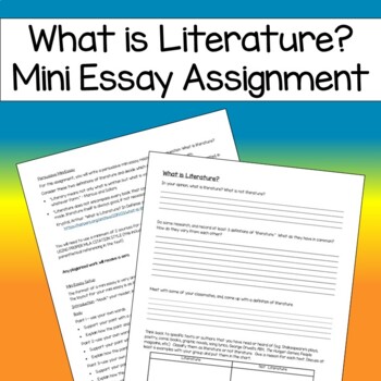 how to do a mini essay