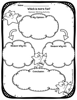 What is MORE Fun?: Opinion Writing Center Activity by Learning and Leading