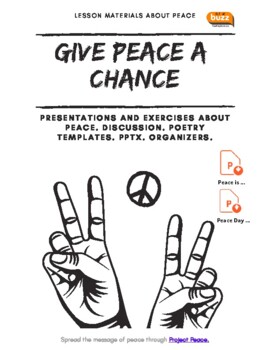 Preview of What is Peace.  Activities. Poem. Templates. Writing. Discussion. ELA. ESL. EFL.