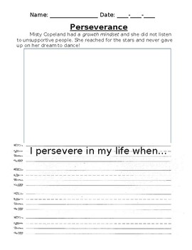 Preview of What is Perseverance? (Assessment & Display Sheet)