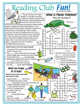 Preview of What is Plastic Pollution? Water Pollution, Earth Day Puzzle
