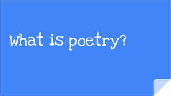 Preview of What is Poetry? Elements, Forms, Imagery and Techniques