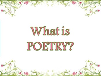 Preview of What is Poetry? Mini-Unit