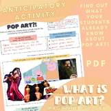 What is Pop Art | Anticipatory Activity | Unit Opener