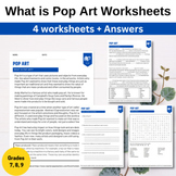 What is Pop Art worksheets - 4 activities + answers (Grade