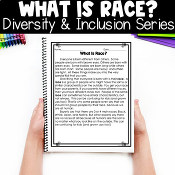 Preview of What is Race? A Springboard Read Aloud passage to discuss racism and Antiracism