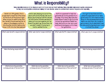What is Responsibility? by Butterfly Potential | TPT