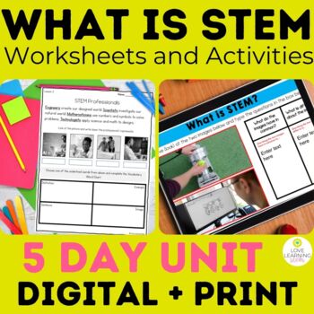 Preview of Back to School What is STEM Unit Engineers STEM First Day Activities Digital