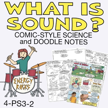 Preview of What is Sound? Waves Reading & Doodle Notes for 4th Grade Science Curriculum