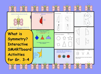 Preview of What is Symmetry? Interactive Smartboard Activities Gr. 3-4