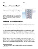 What is Temperature? (Reading Comprehension)