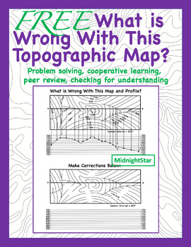 Preview of What's Wrong With This Topographic Map? --Practice Worksheet