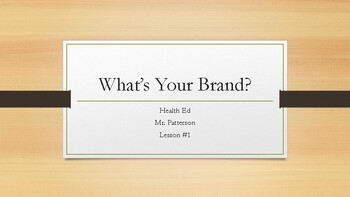 Preview of What is Your Brand and Goal Setting