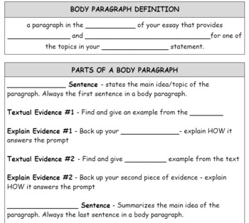 argumentative essay body paragraph graphic organizer