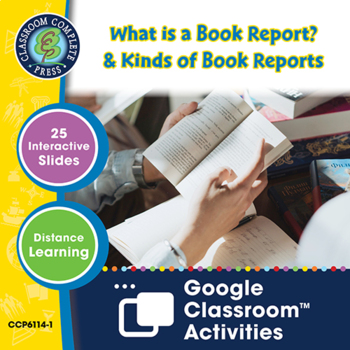 Preview of What is a Book Report? & Kinds of Book Reports - Google Slides Gr. 5-8