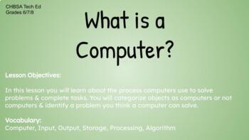 Preview of What is a Computer? CS Online Learning *Editable*