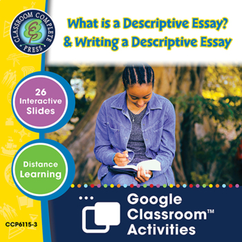 Preview of What is a Descriptive Essay? & Writing a Descriptive Essay-Google Slides Gr. 5-8