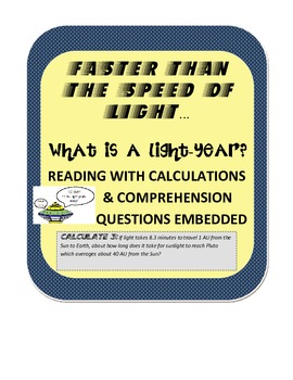 Preview of What is a Light Year Nonfiction Reading w/ calculation & comprehension questions