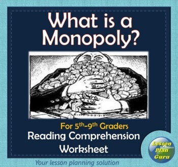 Preview of What is a Monopoly? | Reading Comprehension Activity! | For 5th-9th Grades