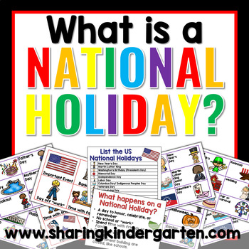 Preview of National Holiday Printables, What is a National Holiday? Social Studies