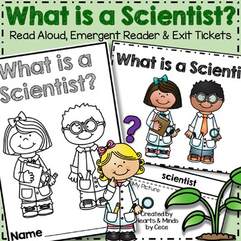 Preview of What is a Scientist? Printable Read Aloud, Emergent Reader & Exit Tickets