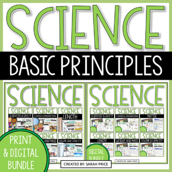 Preview of 2nd Grade Science Interactive Notebook - Basic Principles Print & Digital Bundle