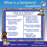 What is a Sentence? PowerPoint for Distance Learning