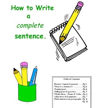 Preview of What is a Sentence?  Where & When to put a period.