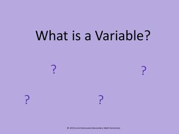 Preview of Identifying Variables PowerPoint