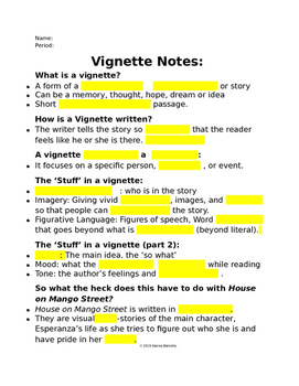 Preview of What is a Vignette? (Notes)