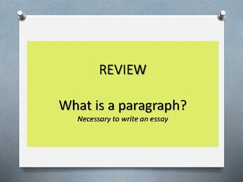 Preview of What is a paragraph ? A Writing Guide from Paragraph to Essay