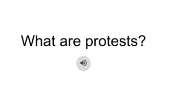 Preview of What is a protest? 3 Levels with Text to Speech embedded!