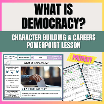 Preview of What is democracy? - Elementary School Politics lesson