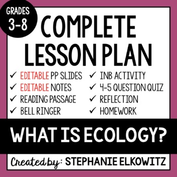 Preview of What is ecology? Lesson | Printable & Digital