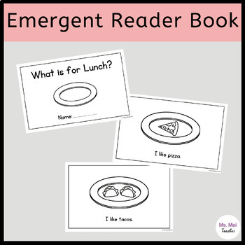 Preview of What is for Lunch? Emergent Reader Book