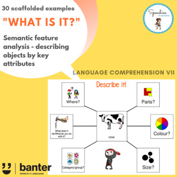 Preview of What is it? Semantic feature analysis - describing objects by key attributes