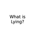 What is lying? Social story visual explanation