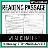 What is matter? Reading Passage | Printable & Digital