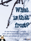 Frost & Hardy Plants Nonfiction Article and Extension Activities