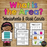 AREA Worksheets and Task Cards Square Units