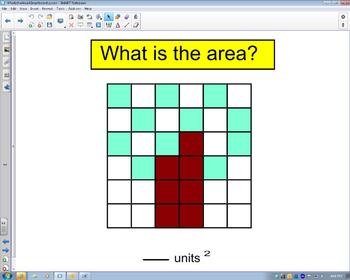 Preview of What is the Area?  A Smartboard Lesson