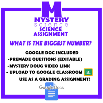 Preview of What is the Biggest Number? Mystery Doug - Distance Learning